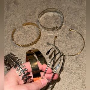 Amazon Metallic Arm Bracelet Collection in Gold and Silver